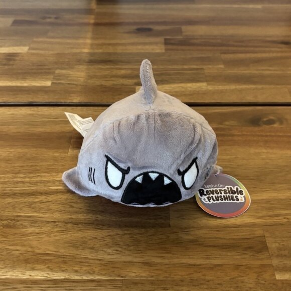 TEETURTLE REVERSIBLE NARWHAL / SHARK: RAINBOW NWT Toy Plush SMALL - Picture 5 of 7